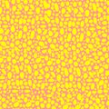 abstract simple seamless vector pattern many small dots spots on a contrasting background. Leopard background yellow and pink Royalty Free Stock Photo